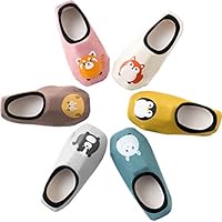 Toddler Kids Cute Non-Slip Socks Booties Indoor(Pack of 6) (6 Pack, S)