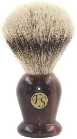 Fs Silvertip Badger Bristle Brush Faux Agate Handle,20mm Knot Comes w/ with Free Stand by Frank Shaving