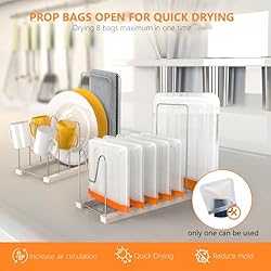 Peekia Reusable Bag Drying Rack,Silicone Bag Drying