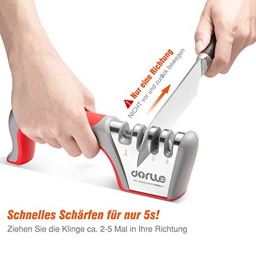 Dorlle Messerschärfer Profi,Messerschaerfer Messerschleifer 4 - Stufen Aktualisierte Version Scherenschärfer Für Scher… – Bild 5