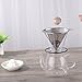 Ziselu Stainless Steel Pour Over Coffee Maker, Filter Cone and Holder, Micro Filter Coffee Dripper and Coffee Scoop