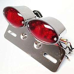 HTTMT MT374-CD+RED Chrome Red Universal Cat Eye