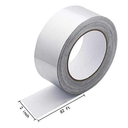 KIWIHUB 4.2 Mil (2 inch-82ft) Aluminum Tape/Aluminum Foil Tape, Silver,Good for HVAC, Sealing & Patching Hot & Cold Air Ducts, Metal Repair