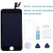 iPhone 6 Full Assembly Screen Replacement, P-zone LCD Touch Screen Display Digitizer Repair Kit with Facing Proximity Sensor + Ear Speaker + Front Camera + Screen Protector + Repair Tools (Black)