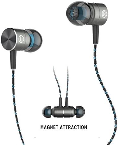 Earbud,TRONOE Sport HIFI In-Ear Earbuds Heaphones Headset Earphones with 3.5mm Metal Housing Magnetic Best Wired Bass Stereo Headset Built-in Mic/Hands-free/Volume Control. (Green)