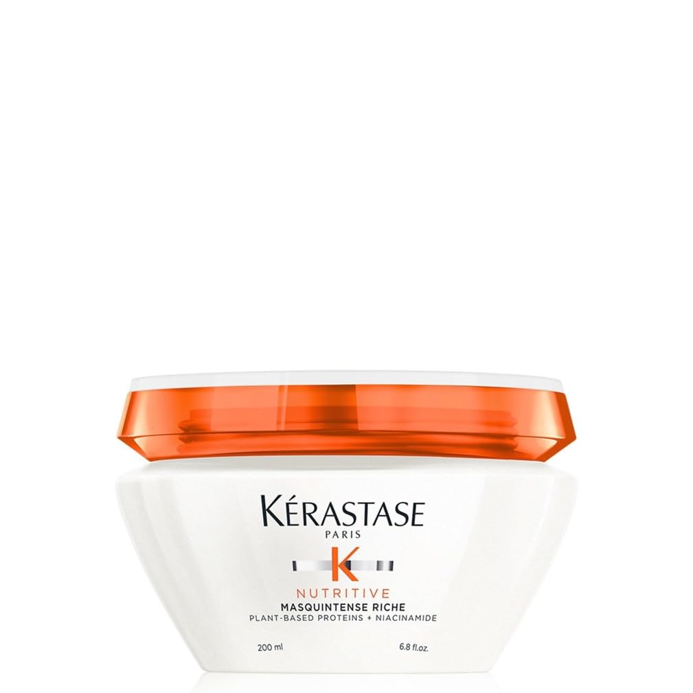 Kérastase Nutritive, Rich Deep Nutrition Hair Mask for Very Dry Medium to Thick Hair, With Niacinamide, Intensely Nourishing and Hydrating, Masquintense Riche, 200 ml