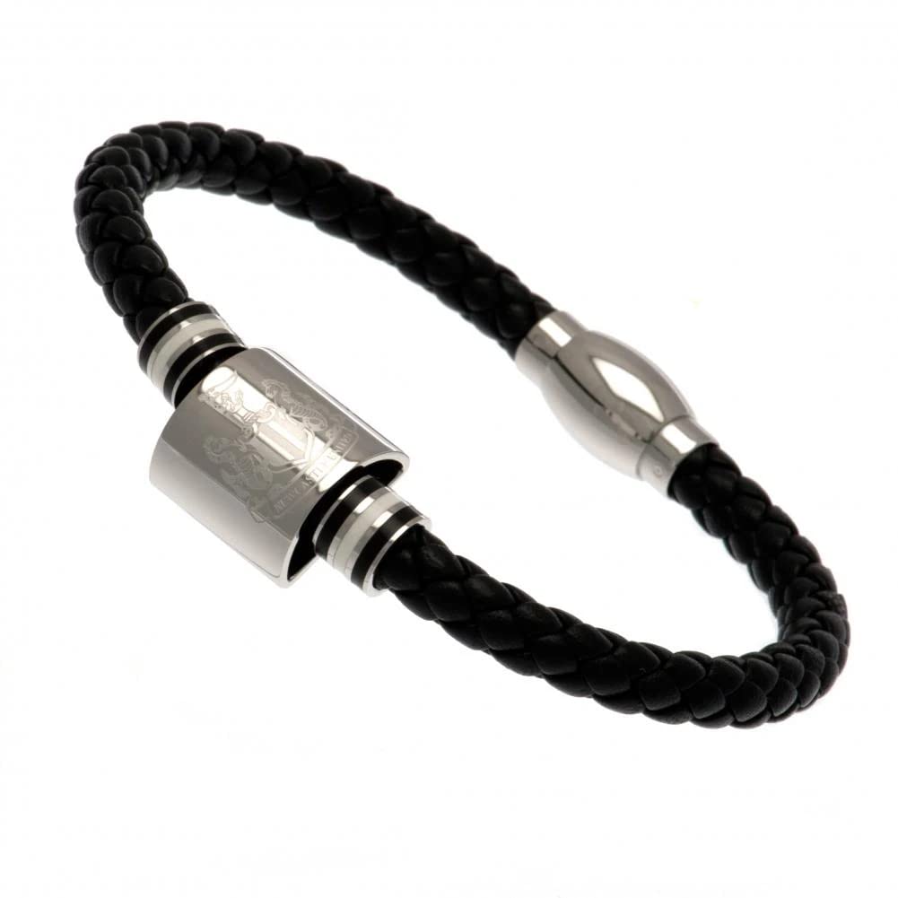 Newcastle United F.C. Colour Ring Leather Bracelet Official Merchandise