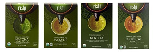 Rishi Organic Green Tea 4 Flavor 60 Bags