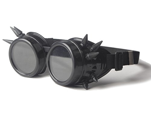 Focussexy Steampunk Goggles Color Black(7 optional colors lens)