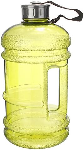 73 Oz Outdoor Sports Gym Training Drink BPA Free Water Bottle Cap Plettle Camping (Yellow)