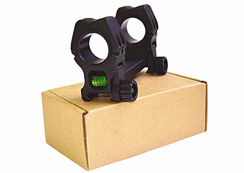 2017 New Arrival Newest Model FIRECLUB 25mm 30mm Quick Released with Spirit Bubble Level Flashlight QD Scope Mount With 20mm Weaver (Black,Sand) (Black)