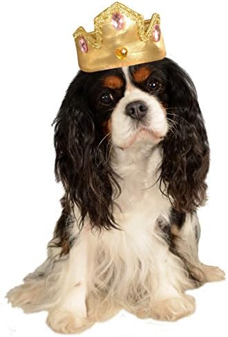 RubiesRubie's 886535 M-L 886535 Gold Tiara with Pink Stones Pet Costume Accessory, Medium/Large, Poinsettia