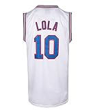 JOLI SPORT Space Jam #10 Lola Bunny Basketball Jersey Movie Jersey S-XXXL White (Large)