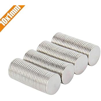 LTKJ 100pcs 10x1mm Small Round Cylinder Magnets Multi-use for Office, Science, Crafts Project