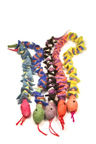 Felted Wool Snake- 3 pack