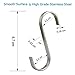 Deezio Stainless Steel S Shaped Hanging Hooks, Kitchen Pot Pan Rack Accessory (Pack of 12)