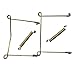 Xinlinke 10 Pcs 6 Inch Small Size Invisible Plate Wire Hanger Wall Holders with Protective Rubber Cover for 5