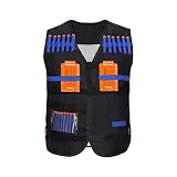 Yosoo Kids Elite Tactical Vest with 20 Pcs Soft Foam Darts for Nerf Gun N-strike Elite Series ( 2 Clips Not Included )