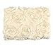 Yarra Modes Newborn Baby Photography Photo Props 3D Rose Flower Backdrop Beanbag Blanket Rug (Beige)