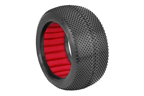 AKA Products 14113VR Racing Truggy Evo Gridiron Super Soft Tire with Red Inserts, Scale 1:8