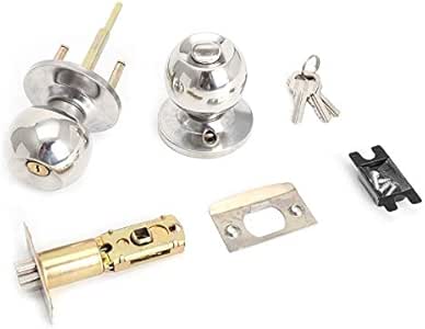 ZJY Manillas para Puertas Cerradura de la Entrada de la Bola de Acero