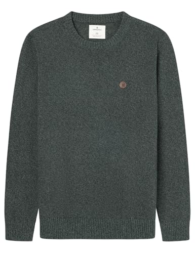 Gg7 Torzal Plain Knit Pullover with Pu Label Maglia Basic, Verde, M Uomo