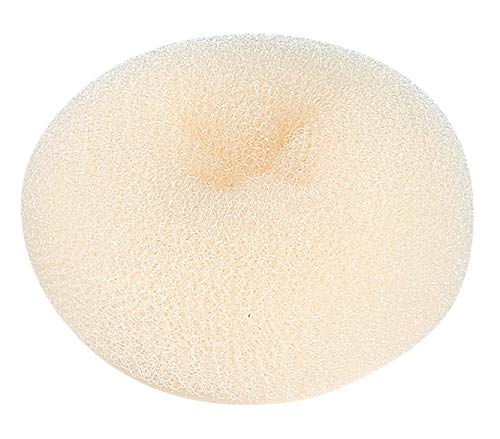 ClothoBeauty 1 piece Huge Extra Large Size Hair Bun Donut Maker, Ring Style Bun, Women Chignon Donut Buns Doughnut Shaper Hair Bun maker 6.3 inches (For Thick and Long Hair) (XX-Beige)