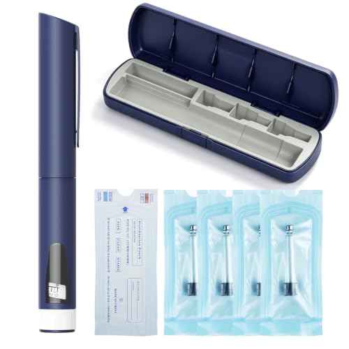 Aisisree Reusable Insulin Pen 1-80 pcs with 5 Cartridges 2ml | Adjustable dose | Compatible with 2ml cartridges | Storage box included | Quality materials | Lightweight and portable