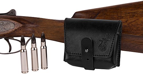 BRONZEDOG Leather Shell Holder Waist Ammo Wallet Durable Cartridge Belt .30-30 .308 Caliber Hunting Accessories (Black) - Thumbnail 4