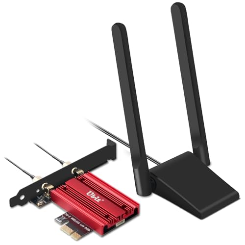 WLAN 7 Karte 6338 Mbit/s (6G+5G+2,4G) mit Bluetooth 5.4, 320 MHz 802.11be Standard PCIe WLAN Karte, Tri-Band Netzwerkadapter mit 4K QAM, MU-MIMO, OFDM