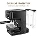 ELEHOT Espresso Machine Coffee Makers with 15 Bar Pump and Milk Frother (Black)