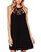 PAKULA® Women's Sleeveless Lace Patchwork Loose Casual Mini Dress