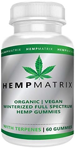 Organic Hemp Gummies, 60 Count, 1500 MG, Full Spectrum Winterized Hemp Sugared Gummy Bears Infused with Terpenes, Vegan, Colorado Organically Grown Hemp