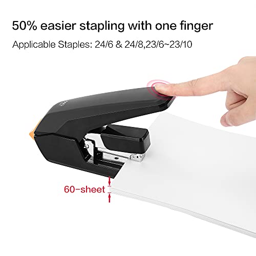 Deli Effortless Stapler, Reduced Effort Desktop Stapler, Easy to Load