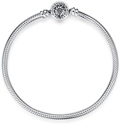Glamulet 925 Sterling Silver Snake Bracelet Snap Clasp Fits Pandora Charms Beads Ideal Gift