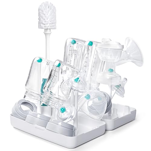 Termichy Travel Baby Bottle Drying Rack, Compact Size with Large Capacity for Working Mom, Visit Families, Friends or Camping with Baby Teal