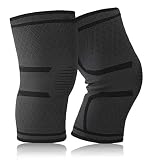 Slimerence Knee Sleeve, Knee Brace Compression Support for Sports, Running, Jogging, Basketball, Joint Pain Relief and Meniscus Tear Injury Recovery More Fits Men and Women Black M