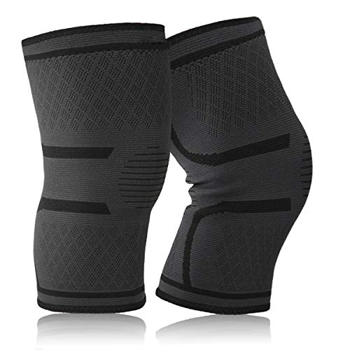 Slimerence Knee Sleeve, Knee Brace Compression Support for Sports, Running, Jogging, Basketball, Joint Pain Relief and Meniscus Tear Injury Recovery More Fits Men and Women Black M