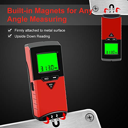 Stud Finder Wall Scanner,VSTM 5 in 1 Electronic Stud Sensor Wall Detector & Digital Angle Finder Level Gauge with LCD Display for Center Edge Finding Wood AC Wire Metal Studs Level Angle Detection - Thumbnail 5