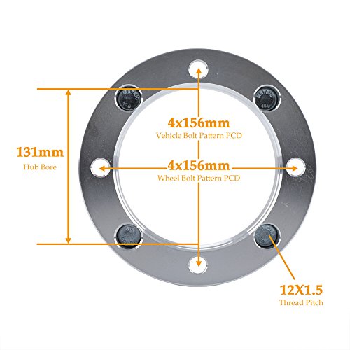Orion Motor Tech 4x156 ATV Wheel Spacers Compatible with Polaris Ranger