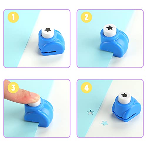 LoveInUSA Christmas Shapes Hole Punch Set, 10PCS Kids Mini Paper Craft Punches Decorative Christmas Tree Snowflake Hole Puncher for Crafting Scrapbook Nail Designs