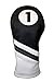 Golf Headcover Black and White Vintage Leather Style Driver Head Cover Fits 460cc Drivers