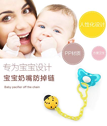 Safety Food Grade Silicone Baby Pacifier Mouth Infant Toddler Baby Soother Teether Funny Feeding Nipple with Anti-Drop Chain