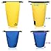 The Friendly Swede (2 Pack) Dry Bags, Compact and Lightweight 5+10L Bags in Water Resistant 500D PVC Tarpaulin (Blue + Yellow / 5+10L)