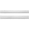 Alumicolor Architect 12 inch Ruler w/ 4 Bevel Scale for Drawing, Drafting & Engineering, Left to Right Calibrations Divided by 1/32, 1/16, 1/8, 1/4, Silver