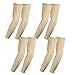 The Elixir Compression Athletic Arm Sleeves, UV Protective Perfect for Basketball, Baseball, Running (Pack of 4 Pairs, Beige)