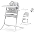 Cybex LEMO High Chair 3-in-1 Set with Baby Set + Snack Tray - Modern Design, One-Hand Depth & Height Adjustment & Anti-Tip Wheels - from 6 Months, Convertible to Adult Chair, All White