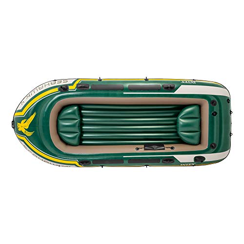 Intex Seahawk 4, 4Person Inflatable Boat Set with Aluminum Oars and