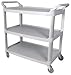 Winco USA 3-Tier Utility Cart, Gray