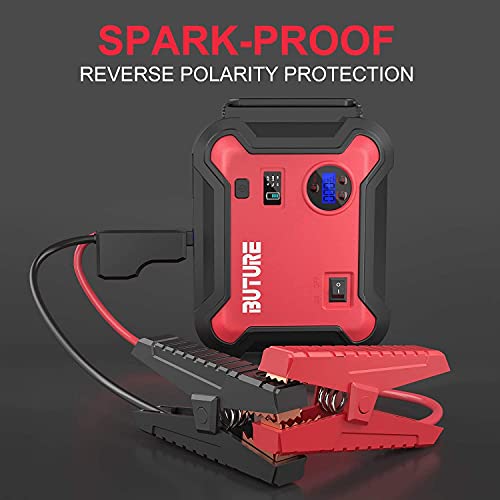 Portable Car Jump Starter with Air Compressor, BUTURE 150PSI 2500A